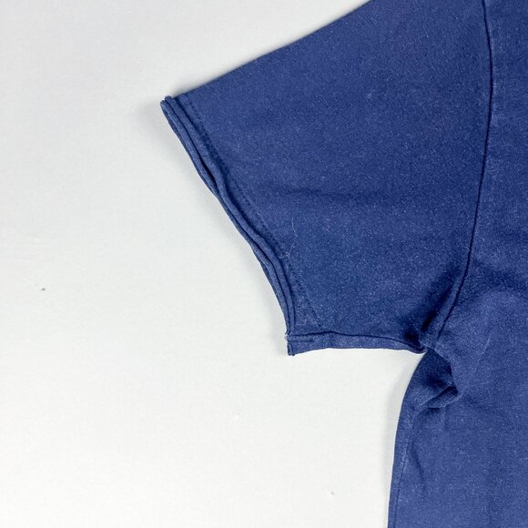 Vintage Graphic T-Shirt | Y2K Blue 'Rock The Casbah' Studded Large Front Graphic - Picture 5 of 8